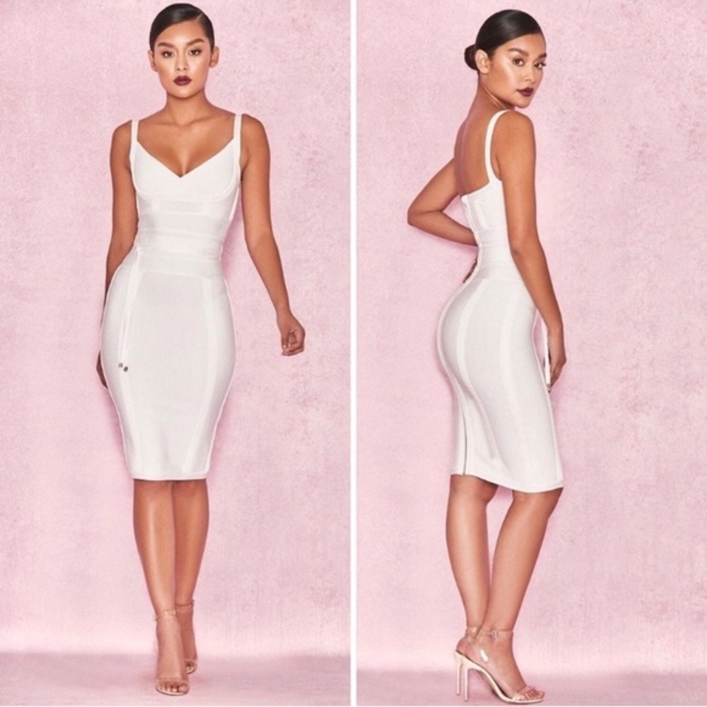 WHITE BANDAGE DRESS SIZE XS - Picture 5 of 5
